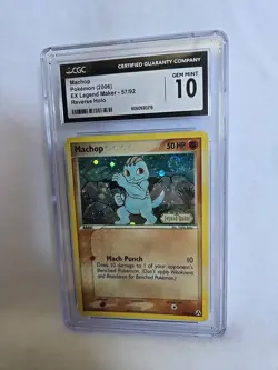 Pokemon Machop EX Legend Maker Stamped Holo Card 57/92 CGC 10 - Image 1