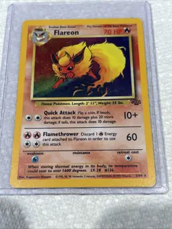 Flareon Pokemon SHINY 1999 Holo Card EXCELLENT CONDITION - Image 1