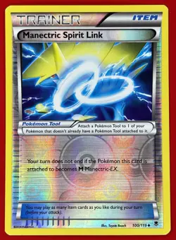 Pokemon MANECTRIC SPIRIT LINK 100/119 XY Phantom Forces Reverse Holo Card LP - Image 1