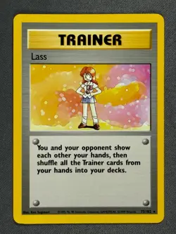 Lass 75/102 Trainer Card Base Set Series RARE 1999 Pokemon WOTC LP - Image 1