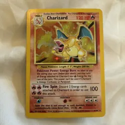 Charizard Base Set Holo Rare Pokemon Trading Card 4/102 MP - Image 1