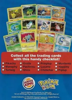 2008 Pokemon Burger King Promo 12 Card Set Diamond & Pearl Stamp Reverse Holo 🔥 - Image 2