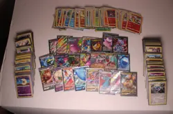 Pokemon Card HOLO/RHOLO lot 100 + 10 bonus + 5 extra V/VMAX/VSTAR NM all sleeved - Image 2
