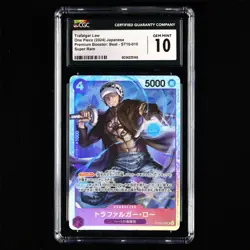 CGC GEM MINT 10 BANDAI 2024 ONE PIECE TCG Card ST10-010 Trafalgar D. Water Law - Image 2