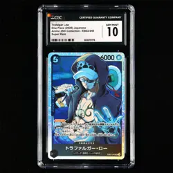 CGC GEM MINT 10 BANDAI 2025 ONE PIECE TCG Card EB02-045 Trafalgar D. Water Law - Image 2