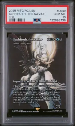 Magic the Gathering - Final Fantasy - Sephiroth, The Savior - Foil - PSA 10 - Image 1