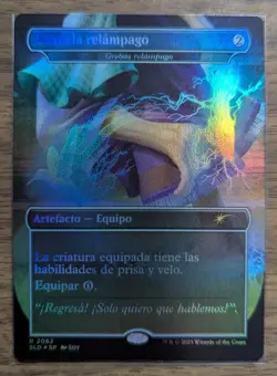 MTG Chancla relampago - Lightning Greaves - Rainbow Foil Spanish SL Drop NM - Image 1