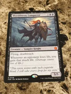 BLOODTHIRSTY CONQUEROR Magic MTG Foundations - Image 1