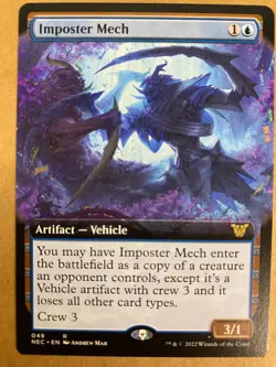 MTG 1x EXTENDED ART Imposter Mech 49 Commander Kamigawa Neon Dynasty Magic x1 NM - Image 1