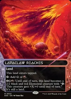 x1 Lavaclaw Reaches (0022) - Borderless R MTG Edge of Eternities: Stellar Sights - Image 1