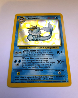 Pokemon TCG Vaporeon Holo Rare Card 12/64 Jungle No Symbol NEVER PLAYED - Image 1
