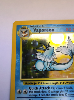 Pokemon TCG Vaporeon Holo Rare Card 12/64 Jungle No Symbol NEVER PLAYED - Image 3