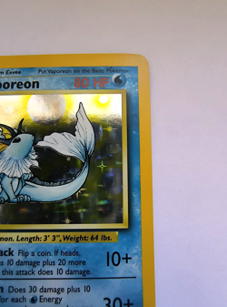 Pokemon TCG Vaporeon Holo Rare Card 12/64 Jungle No Symbol NEVER PLAYED - Image 4