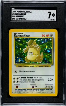Kangaskhan Holo No Symbol Jungle NM 7 SGC Pokemon 5/64 WOTC 1999 - Image 1
