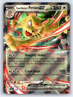 Pokemon TCG - Destined Rivals Double Rare Team Rocket's Persian ex 150/182 - Image 1
