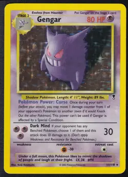 Pokemon Gengar TCG Legendary Collection Holo Card 11/110 Rare - Image 1