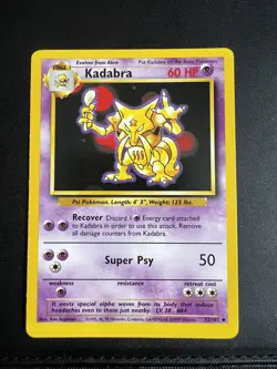 Pokemon Kadabra 32/10 Non Holo Base Set 1999 NM - Image 1