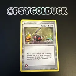 Pokemon VENTURE BOMB 93/109 REVERSE HOLO | NM | EX Team Rocket | 2004 - Image 1