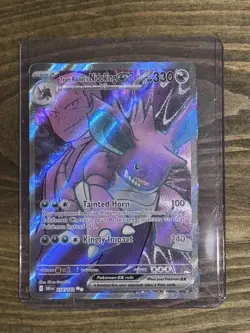 Pokemon Destined Rivals Team Rocket's Nidoking Ex Ultra Rare Full Art 216/182 NM - Image 1