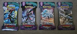 Pokemon TCG - Sun & Moon - Guardians Rising - 4 X Packs - Art Set SEALED - Image 1