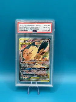 Pokemon PSA 10 Gem Mint SM Promo Tag Team Eevee & Snorlax GX SM169 - Image 1