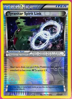 Pokemon TCG Tyranitar Spirit Link XY Ancient Origins 81/98 Reverse Holo 2015 NM - Image 2