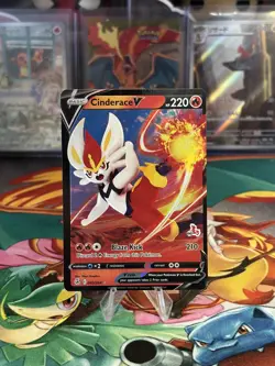 Pokemon CINDERACE V 043/264 Fusion Strike - BATTLE ACADEMY 2022 RARE HOLO - Image 1