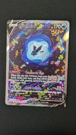 Pokemon TCG Lumineon v GG39/GG70 Ultra Rare Crown Zenith Near Mint Condition - Image 1