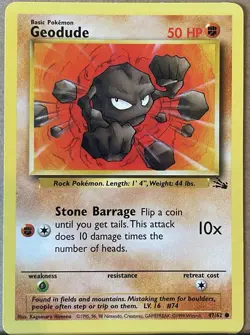 Pokemon Evolution Geodude (47) to Graveler (37) to Golem (36) FOSSIL Collection - Image 2