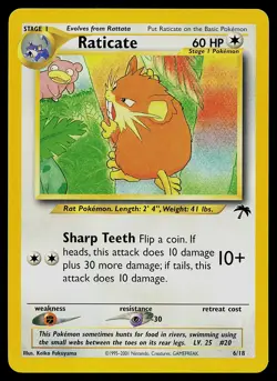 Pokemon Card - Raticate Southern Islands 6/18 Promo - Image 1