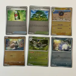 6x cards bundle- Pokemon TCG Heliolisk 053/132 Reverse Holo Mega Evolution NM - Image 1
