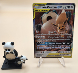 Pokemon Eevee & Snorlax GX 120/181 Sm-Team Up Holo TCG Card Game Pokemon LP - Image 1