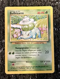 1999 Pokemon Base Set French Card Bulbizarre (Bulbasaur) 44/102 - Image 1