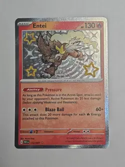 Pokemon Entei TCG Card Paldean Fates Baby Shiny Secret Rare, Near Mint Condition - Image 1