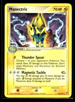 2005 EX - Deoxys Manectric #38 Non Holo Pokemon Card - Image 1