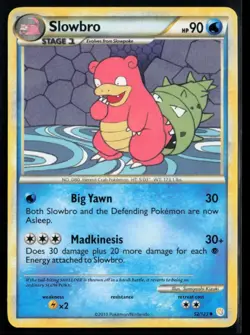 2010 HeartGold & SoulSilver Slowbro #52 Non Holo Pokemon Card - Image 1