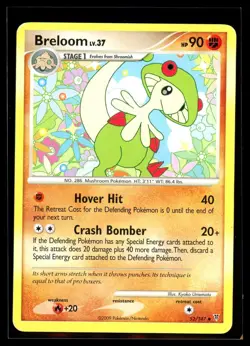 2009 Platinum - Supreme Victors Breloom #52 Non Holo Pokemon Card - Image 1