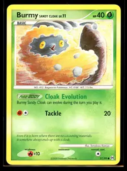 2009 Platinum - Arceus Burmy Sandy Cloak #57 Non Holo Pokemon Card - Image 1