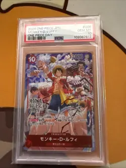 Monkey D Luffy ST10-006 PSA 10 One Piece Day 2024 Promo Card - Image 1