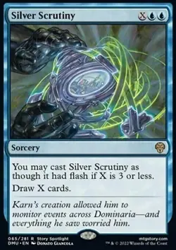 MTG Magic the Gathering Silver Scrutiny (65/447) Dominaria United NM - Image 1