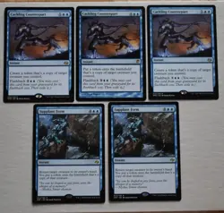 MTG 5x Rare Blue Instant SUPPLANT FORM & CRACKLING COUNTERPART - Image 2