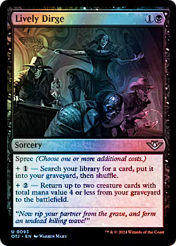 Lively Dirge 0093 Foil Outlaws of Thunder Junction MTG Uncommon - Image 1