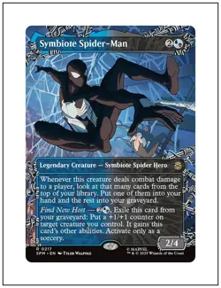 1x Symbiote Spider-Man, Borderless Art, Magic the Gathering MTG NM - Image 1