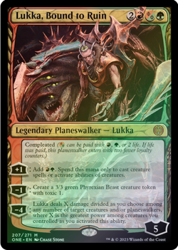 Lukka, Bound to Ruin FOIL Phyrexia: All Will Be One MTG Mythic - Image 1