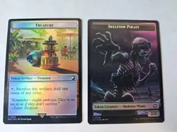 MTG - Treasure | Skeleton Pirate - FOIL Double Sided Token - Jurassic Park - Image 1