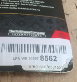 POKEMON TCG: Scarlet and Violet: PALDEAN Fates: TECH Sticker Collection - Image 3