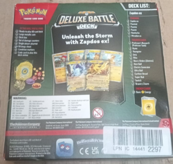 Pokemon TCG: Zapdos ex Deluxe Battle Deck (Ready-to-play-deck & Accessories) - Image 2