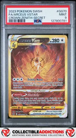 2023 Pokemon Sword And Shield Crown Zenith #GG70 Arceus Vstar PSA 9 - Image 1