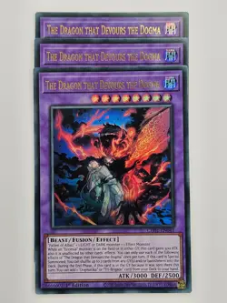 Yu Gi Oh - 3x CH01-EN041 The Dragon that Devours the Dogma - Ultra Rare - Image 1