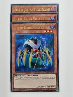 Yu Gi Oh - 3x MP25-EN278 Ally of Justice Cycle Reader - Ultra Rare - Image 1